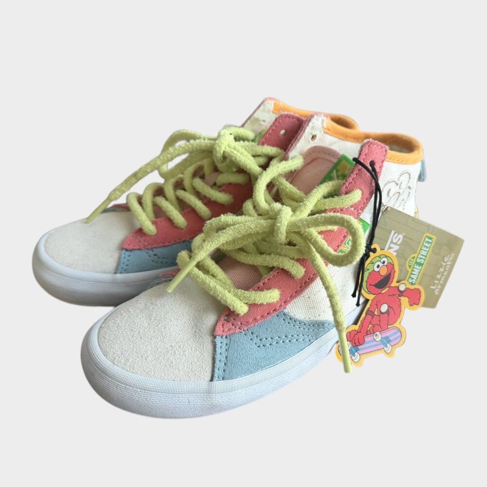 2023 Sesame Street x Vans Lizzie Kids Embroidered Characters Shoes Size 12